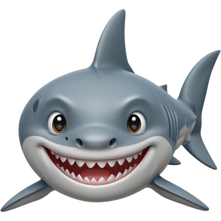 акула улыбается и смотрит на меня двора глазами  emoji