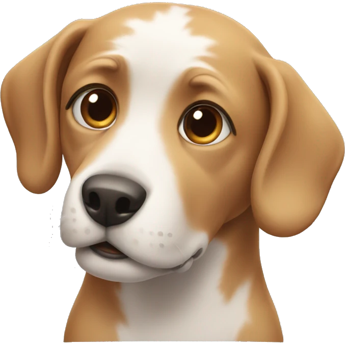 A dog with emoji