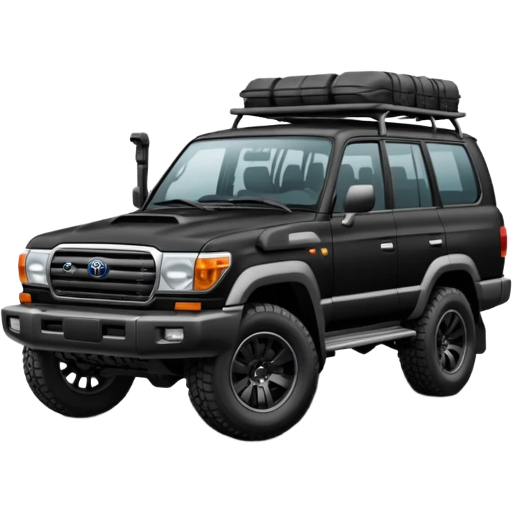 Modified Toyota landcr new model black color emoji