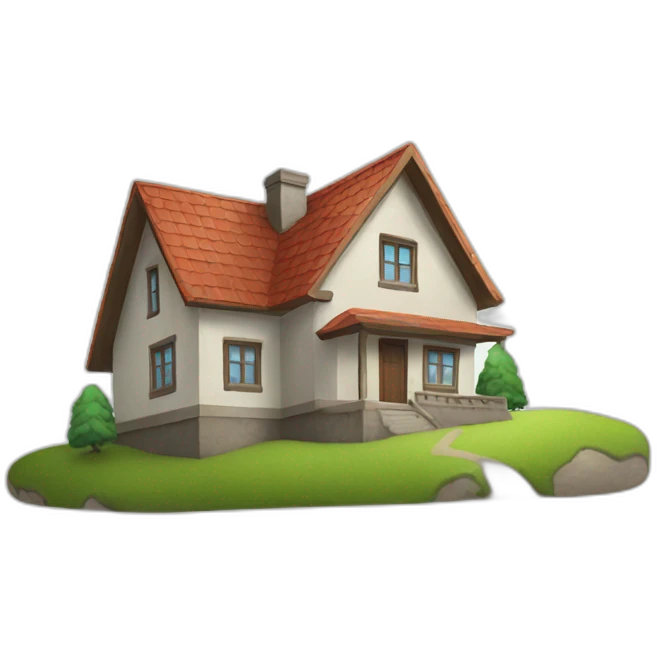 house on slope emoji