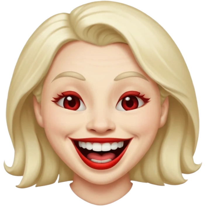 Make a women laughing women trollface laughing emoji