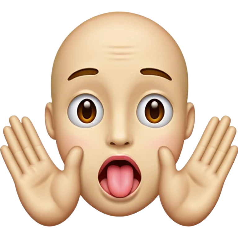 Face with tongue and hands to the side   emoji