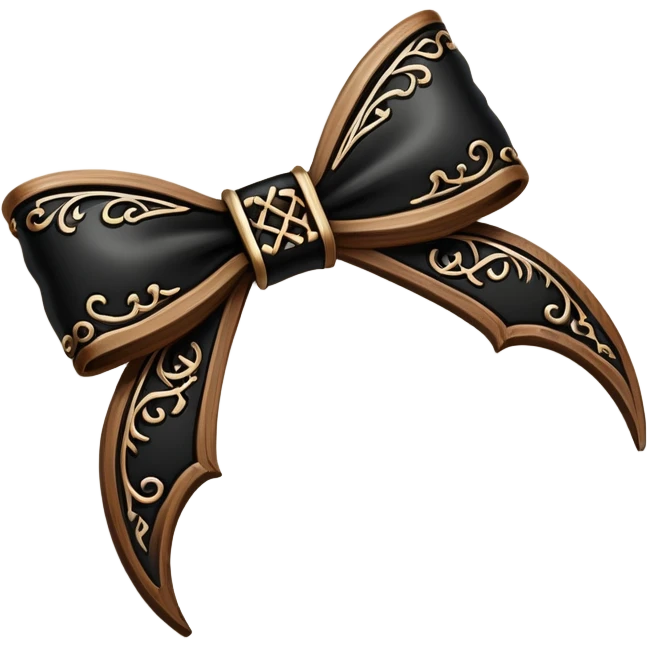 Gothic bow emoji