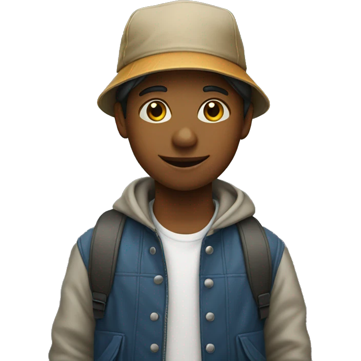 young student that wears a hat emoji