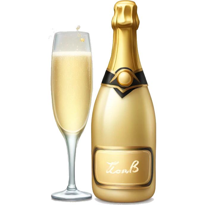 Champagne with a bow emoji