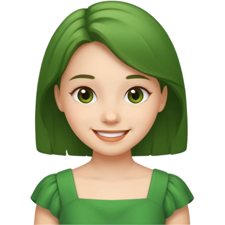 Girl — green dress emoji