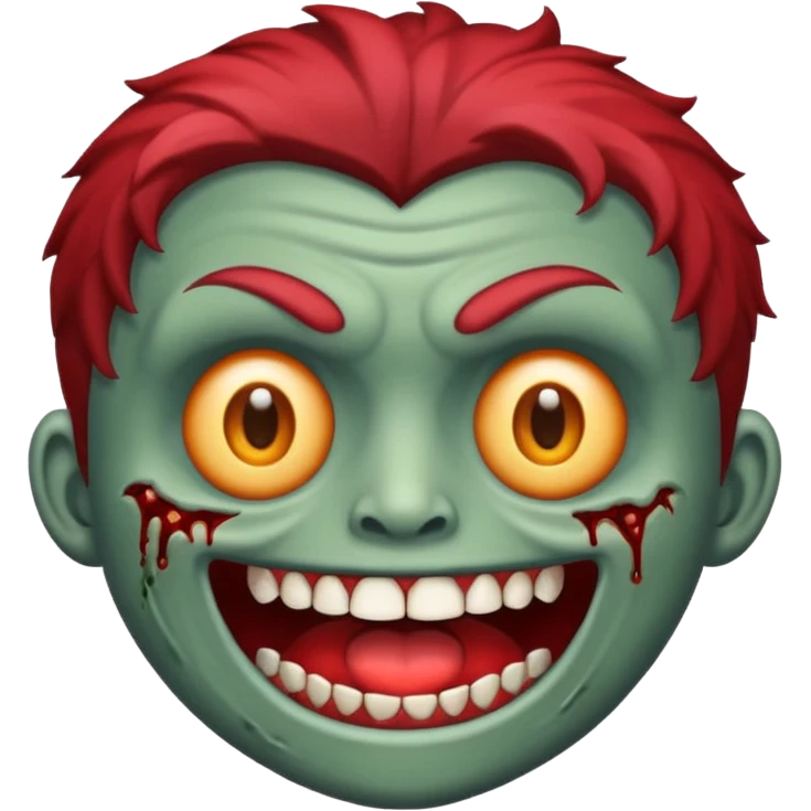 Faça um emoji de uma zumbi com o cabelo loiro escuro emoji