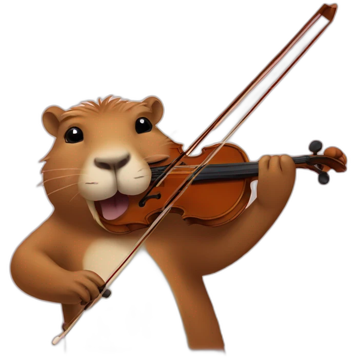 capybara playing violin emoji