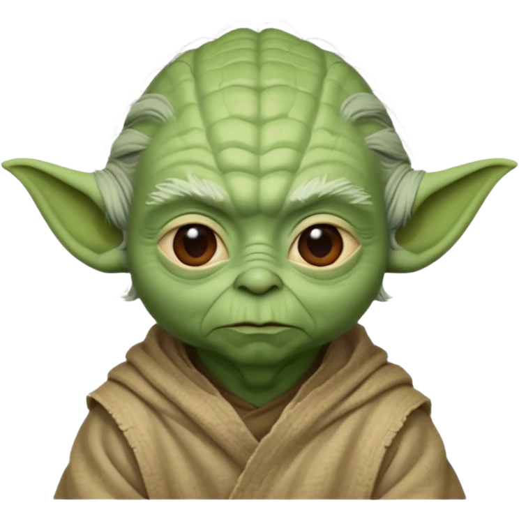 A yoda with 67 on top of it emoji
