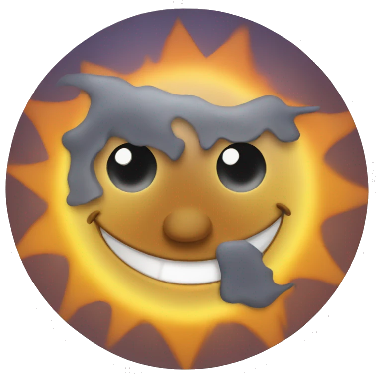 Sun in the evening emoji