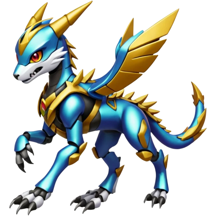 Meloetta-Wargreymon-Sergal-Vernid-Protogen-Pokémon-Digimon-Fakémon-fusion-hybrid-creature emoji