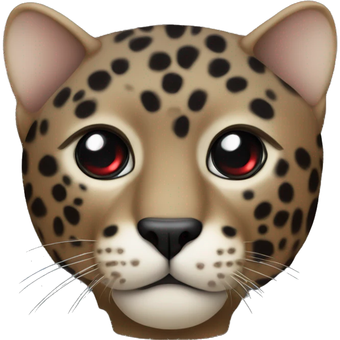 Animal Pantera negra con ojos rojos emoji