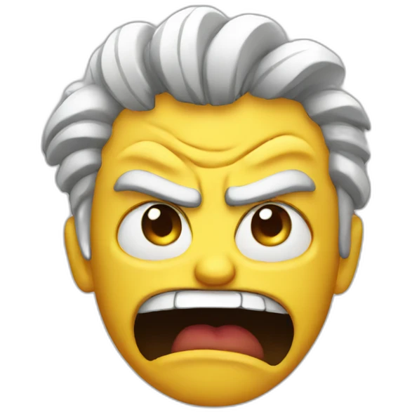 Angry face emoji