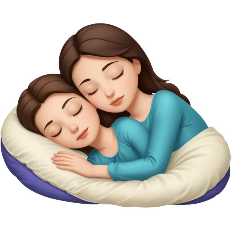 brunette white girl sleeping peacefully, silk pillow emoji