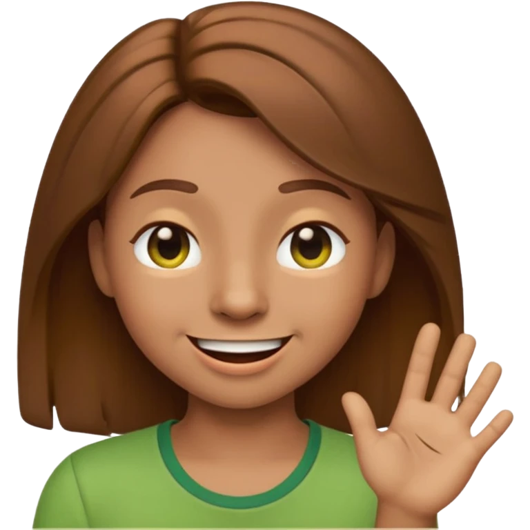 winking emoji character of MatPat, playful smile, brown hair, green shirt emoji