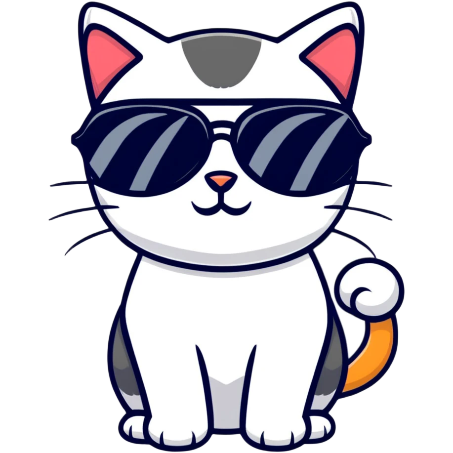 cat wearing sunglasses emoji