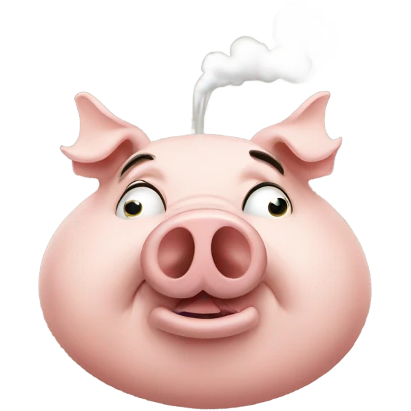 Pig smoking  emoji