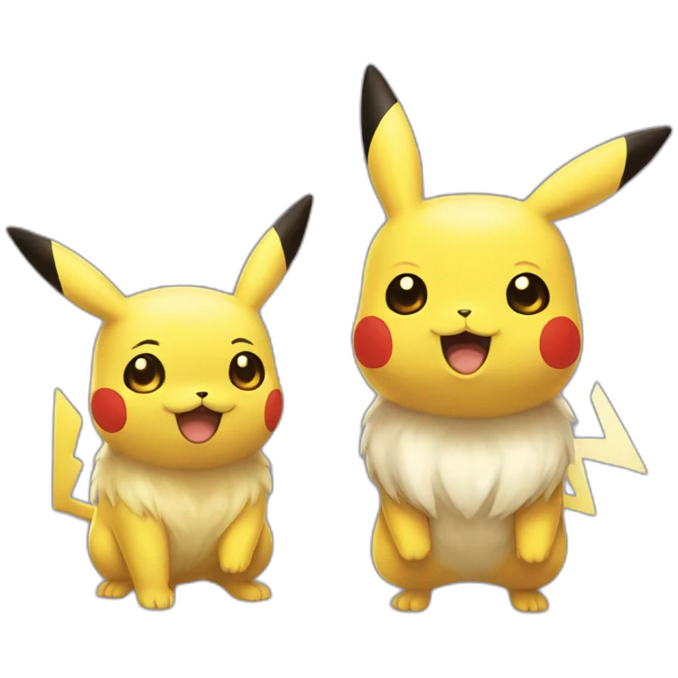 Evoli et pikachu emoji