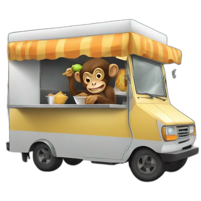 Monkey on a Foodtruck  emoji
