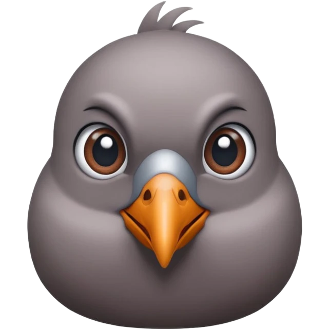 pigeon head with dramatic lashes and hands in a 'yasss' pose, playful emoji