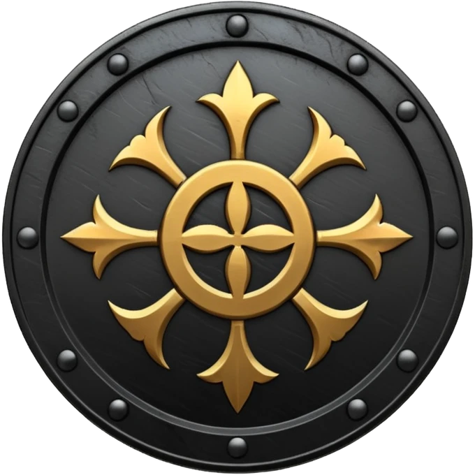 Minimal emoji, gothic metal coin made of black steel, engraved word FORTUNA at the center, ancient industrial aesthetic, worn metal texture, no glow, no neon, flat emoji design, centered, transparent background emoji