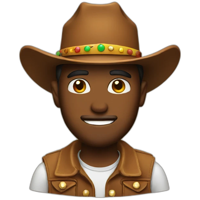 cowboy with a birthday hat on emoji