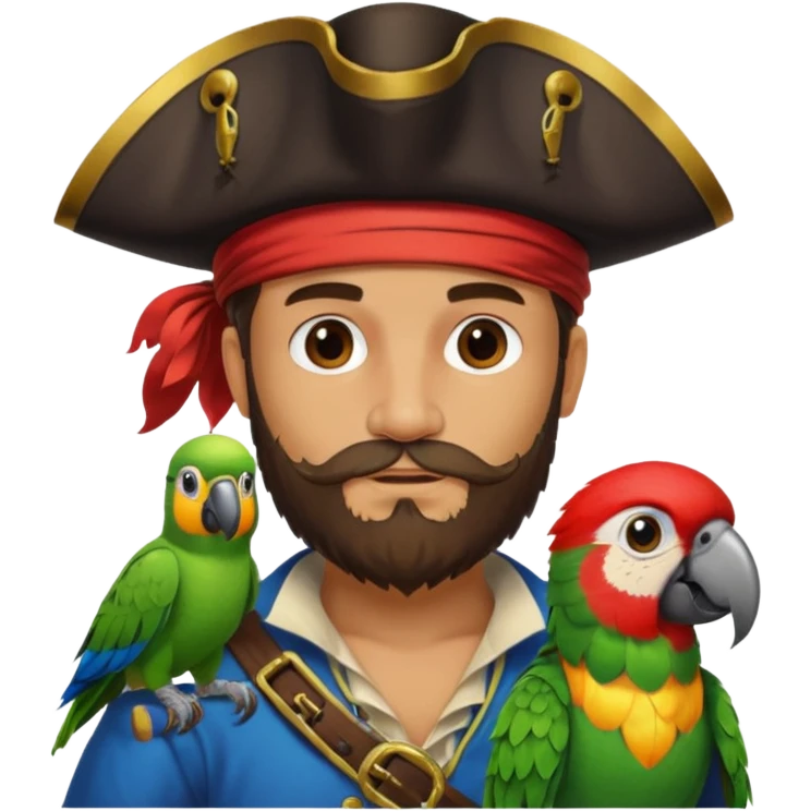 pirate and parrot emoji