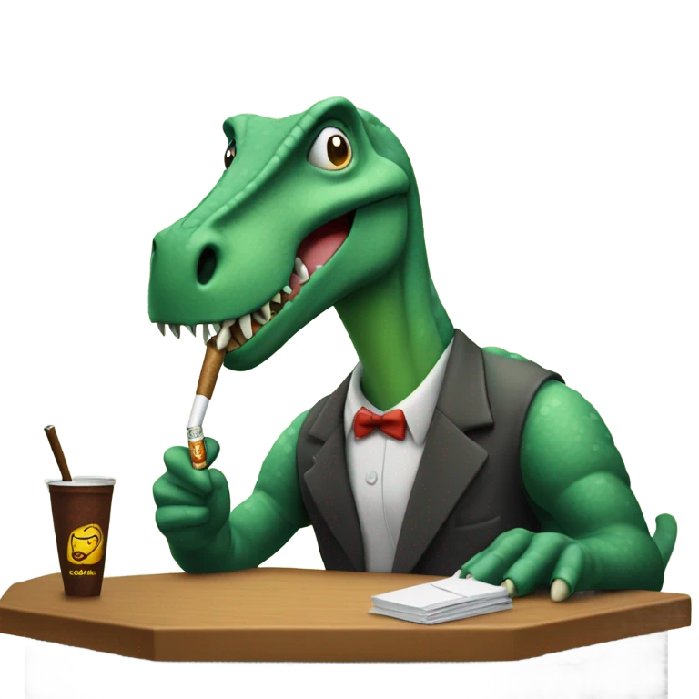 Dinosaurio fumando  emoji