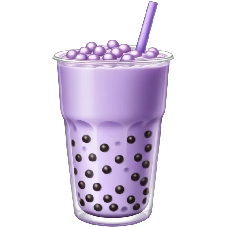 Realistic Light purple lavender boba tea  emoji
