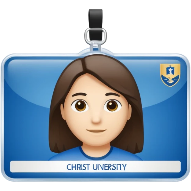 generate an ios genmoji of a college id card that says "CHRIST UNIVERSITY ID" emoji