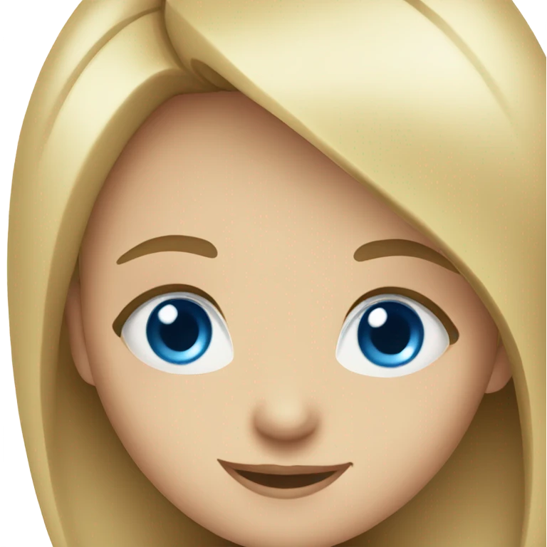 smiling girl with blue eyes emoji