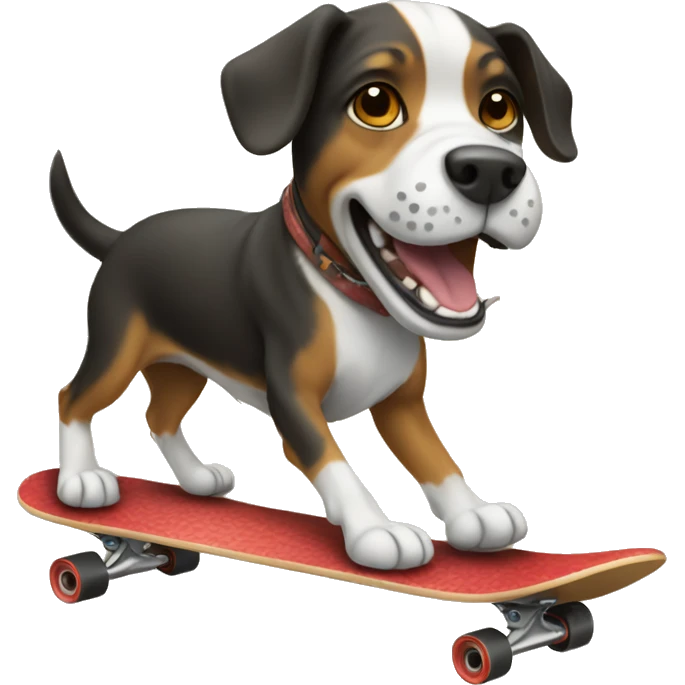 Dog skateboarding  emoji