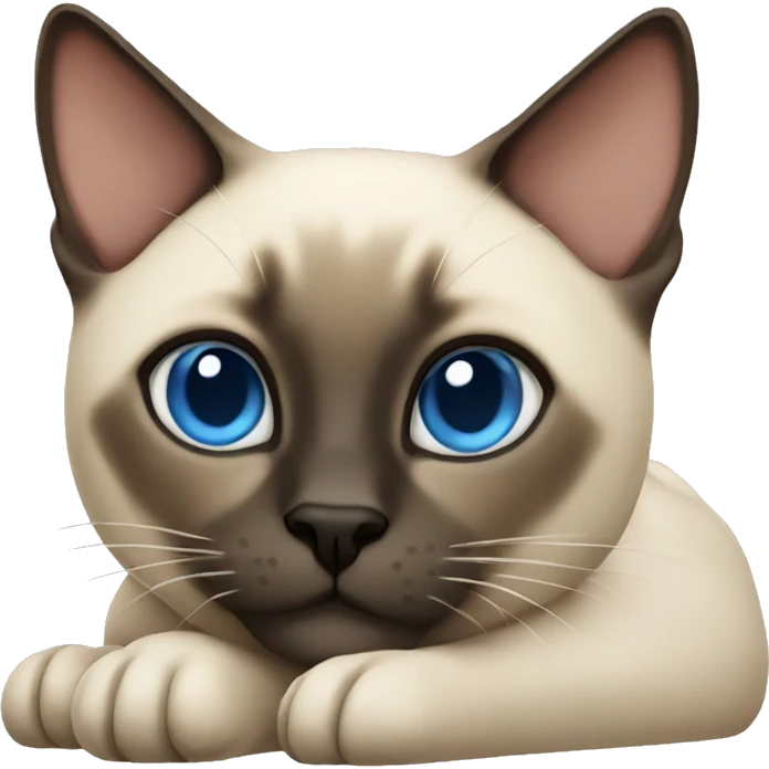 siamese cat laying down emoji