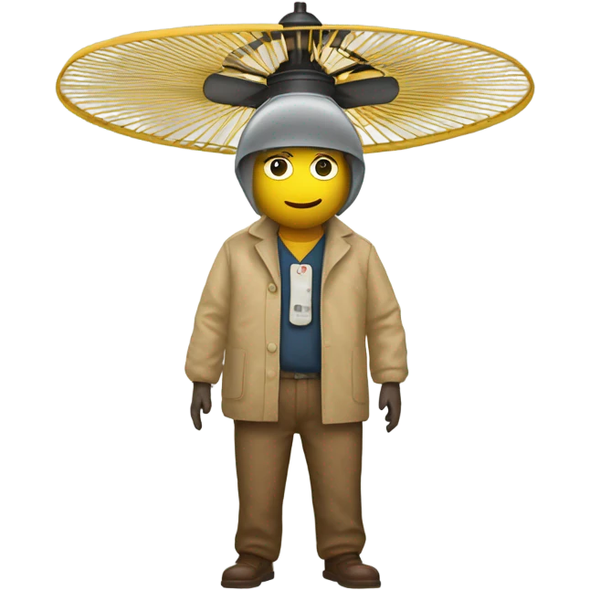 Ceiling fan as a human emoji