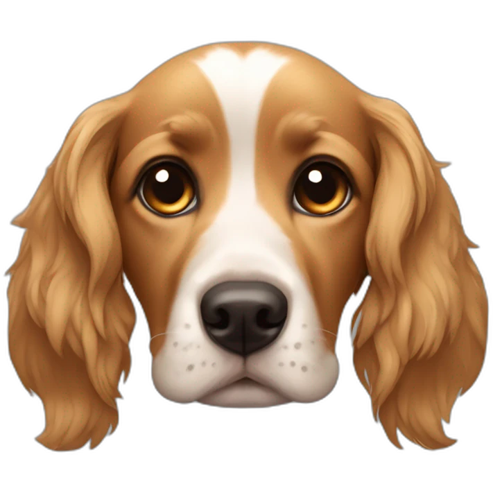 Cachorro Cocker dormindo olhos fechados emoji