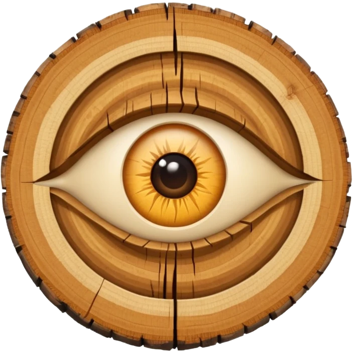 Third eye made of tree rings emoji
