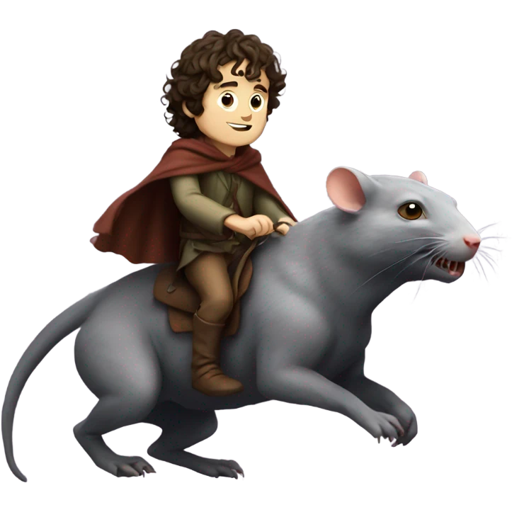 Frodo riding a rat  emoji