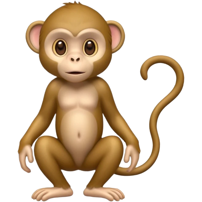 High resolution of   realistic full body monkey without distorted , no extra hybrid emoji