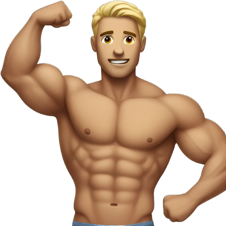 Shirtless male emoji