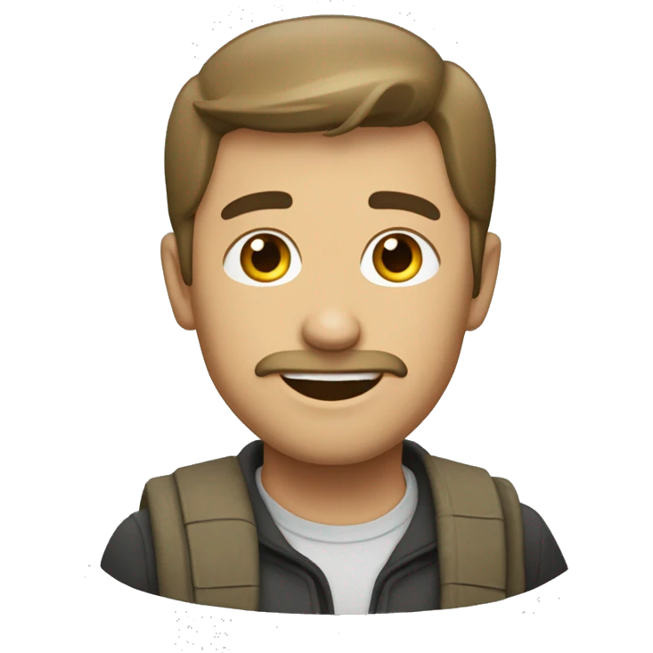 Серый кролик в новогодней шапке  emoji