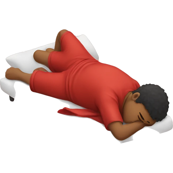 Red person laying down emoji