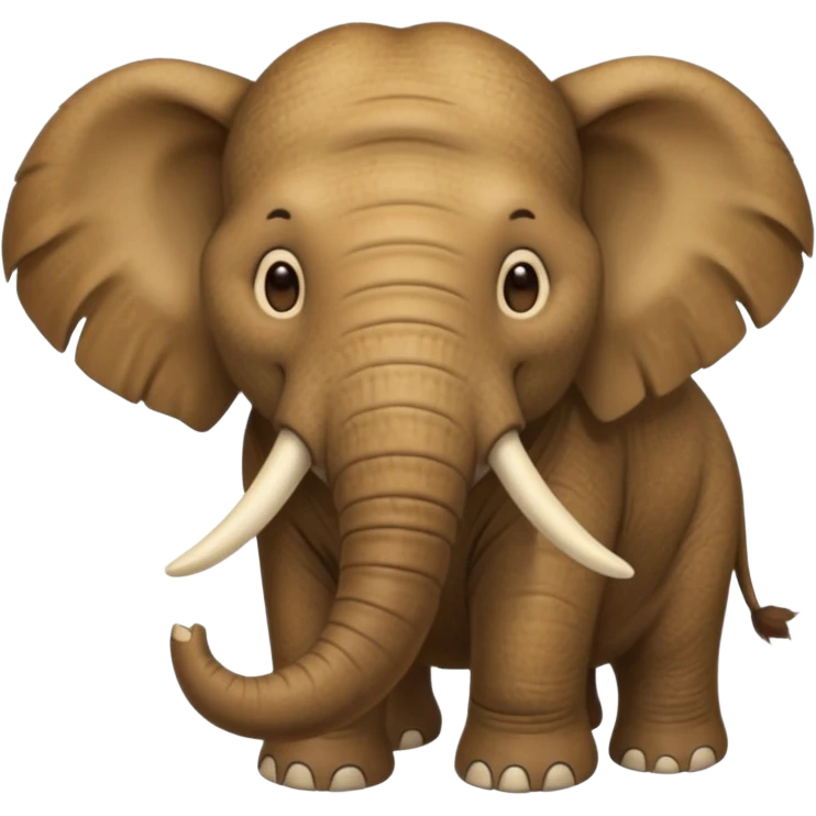 mamut elephant wearing animal skin cloth emoji