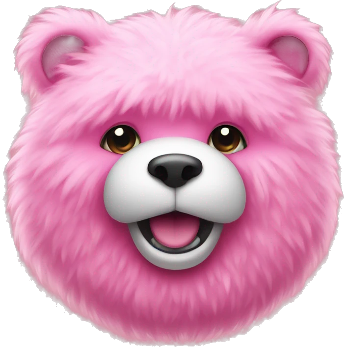 Pink fluffy bear emoji