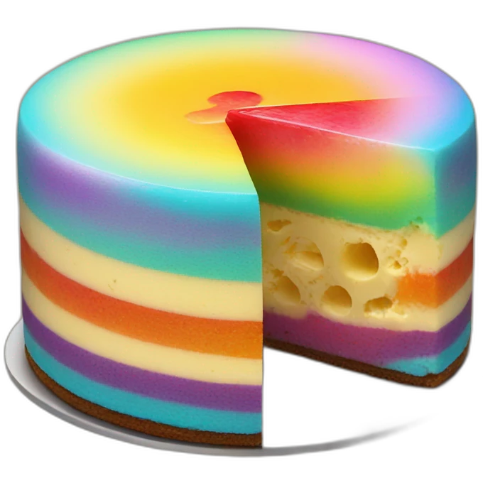 Cheese cake rainbow yep emoji