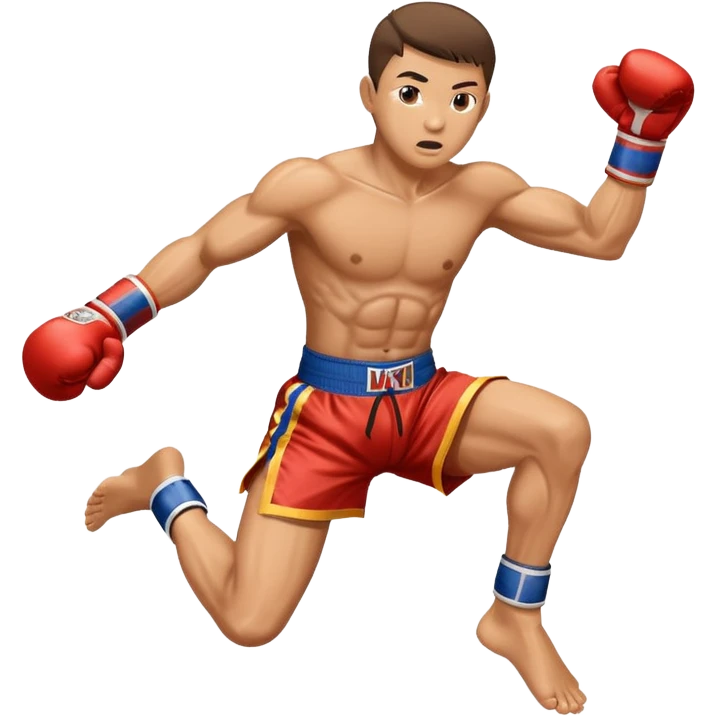 Muay thai jumping action emoji