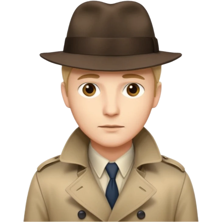 Detective (Fedoras, trench coats; subtle but modern) emoji