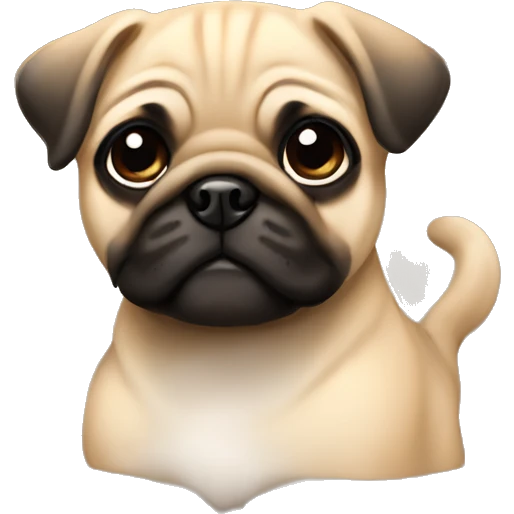 Fawn pug puppy emoji