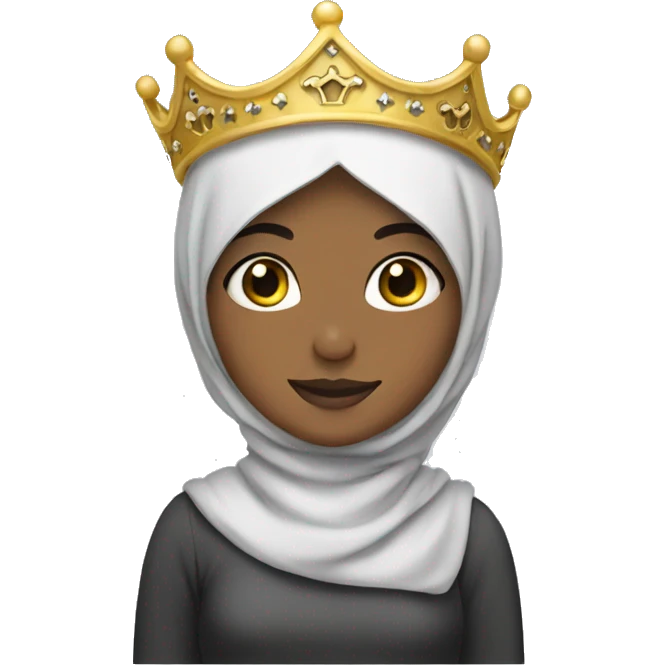 hijab girl with a crown  emoji