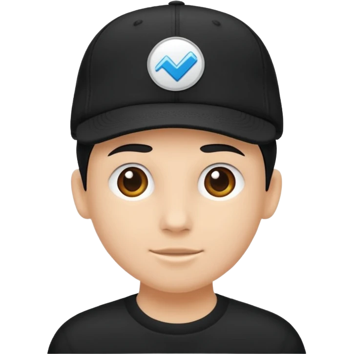  une casquette avec un logo businness emoji