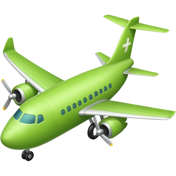 самолет светло зеленого  насыщенного цвета emoji emoji